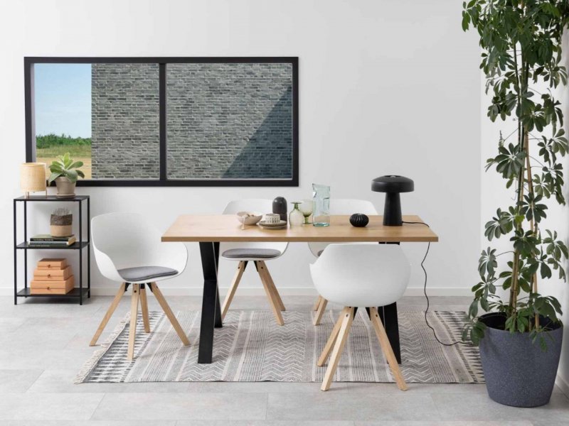 Oo-Home Living Sedia Titty gambe in legno