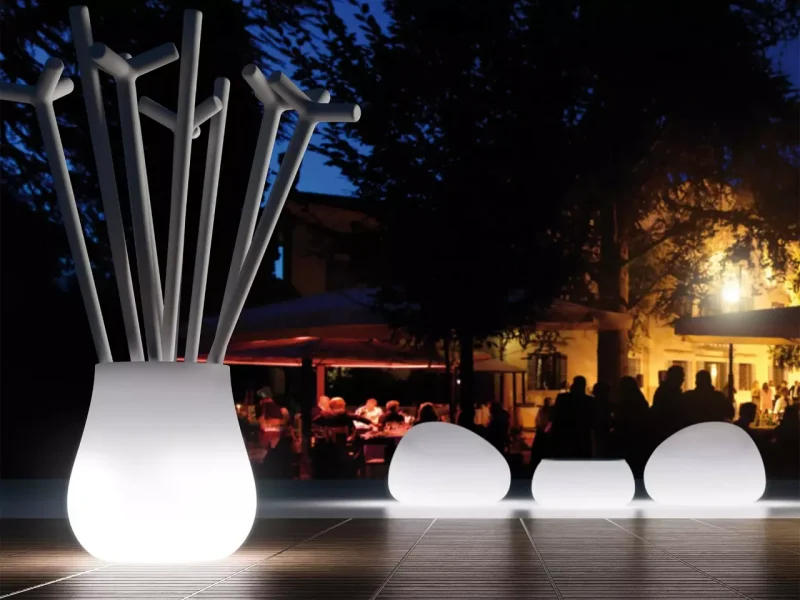 Plust Fioriera Drop Light con Kit Luce Outdoor