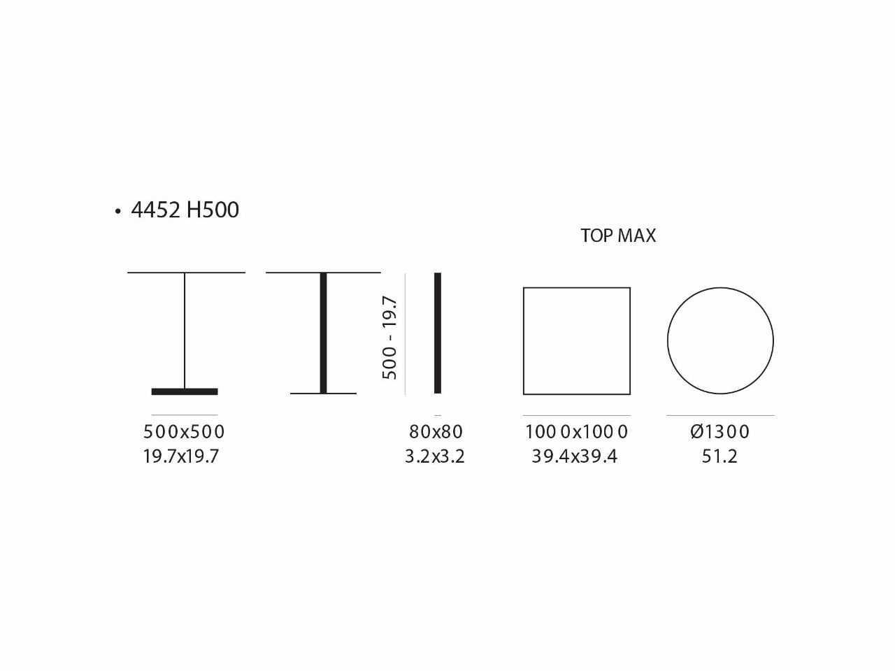 Base Inox 4452 H500 - 1