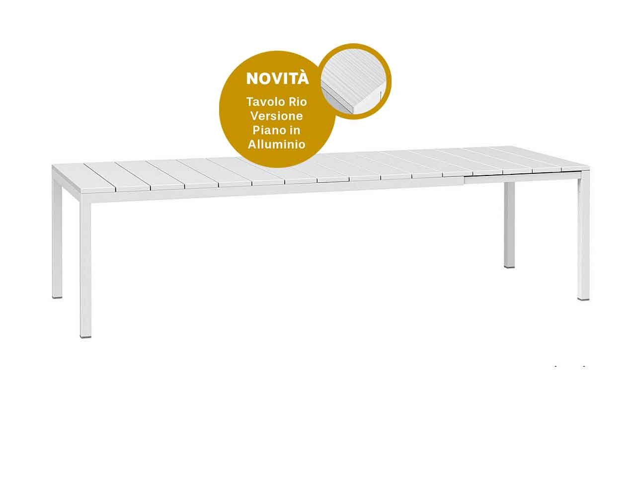 Tavolo da giardino Rio 210/280 Versione Piano Alluminio - v1