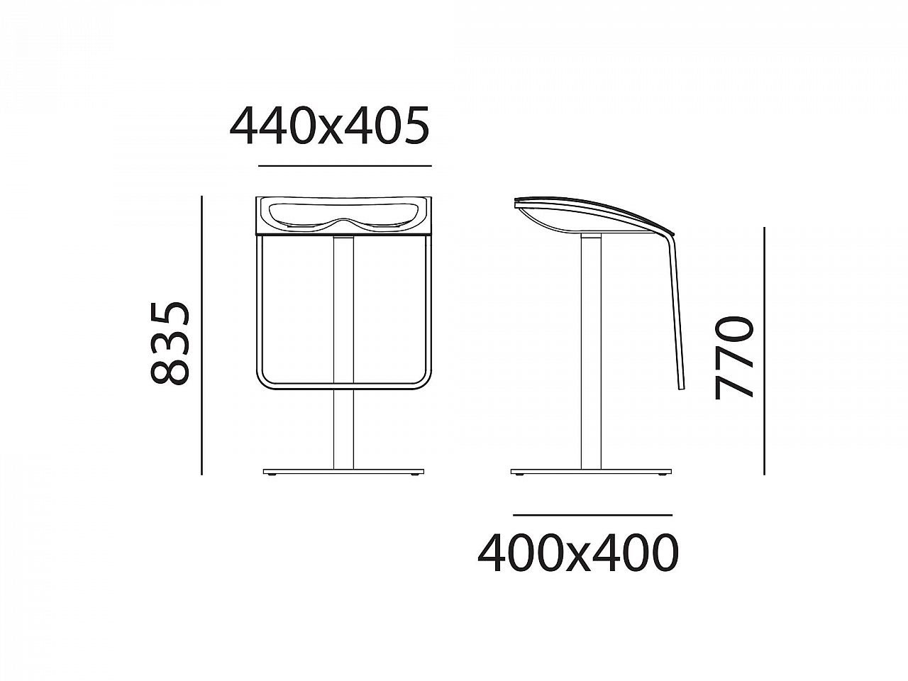 Sgabello Arod 570 sedile policarbonato - 1