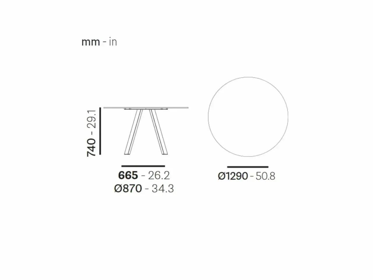 Arki-Table - Ark5 Tondo DM129 - Anti UV - 1