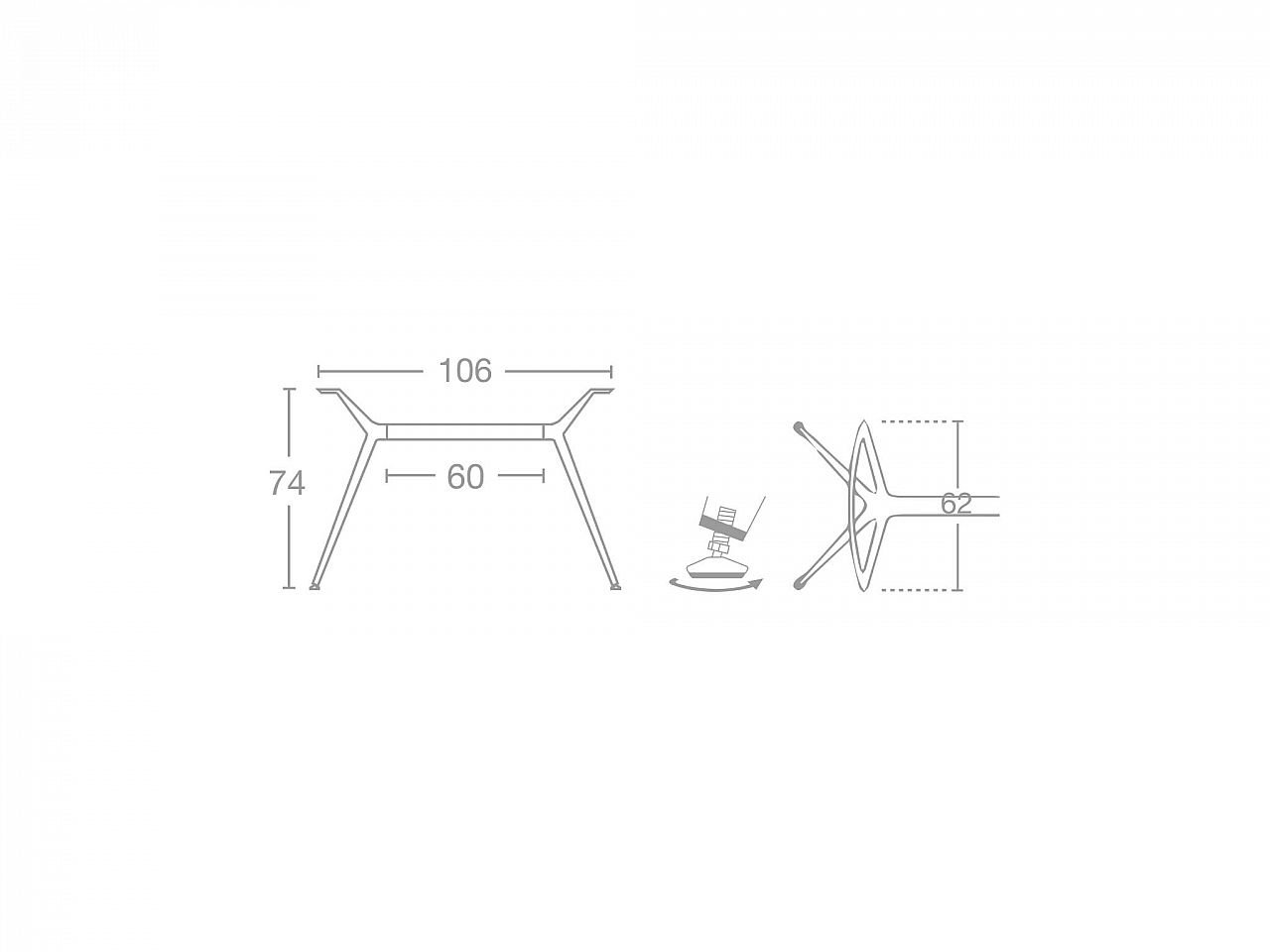 Basamento 60 Tavolo Metropolis - 1