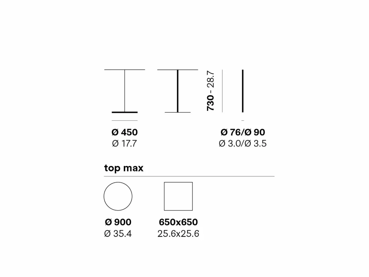 Base Inox 4411 - Piedini regolabili - 1