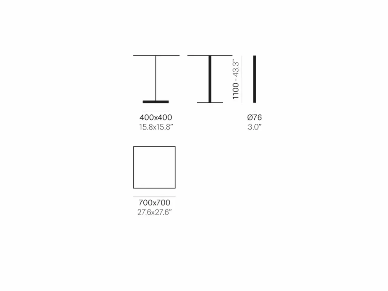 Base Inox 4424 - Piedini regolabili - 1