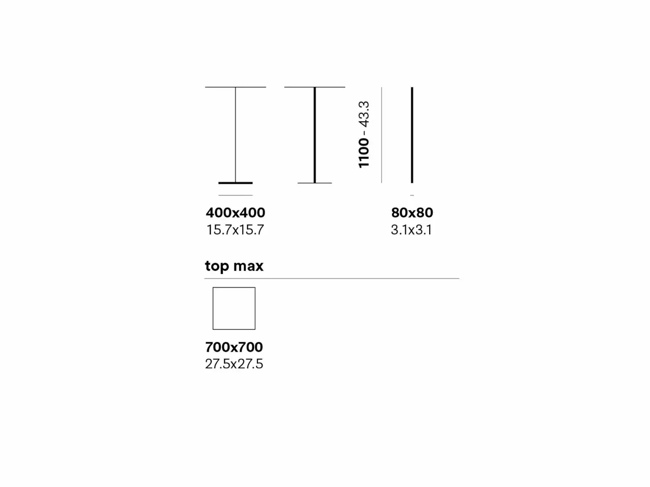 Base Inox 4444 - Piedini regolabili - 1