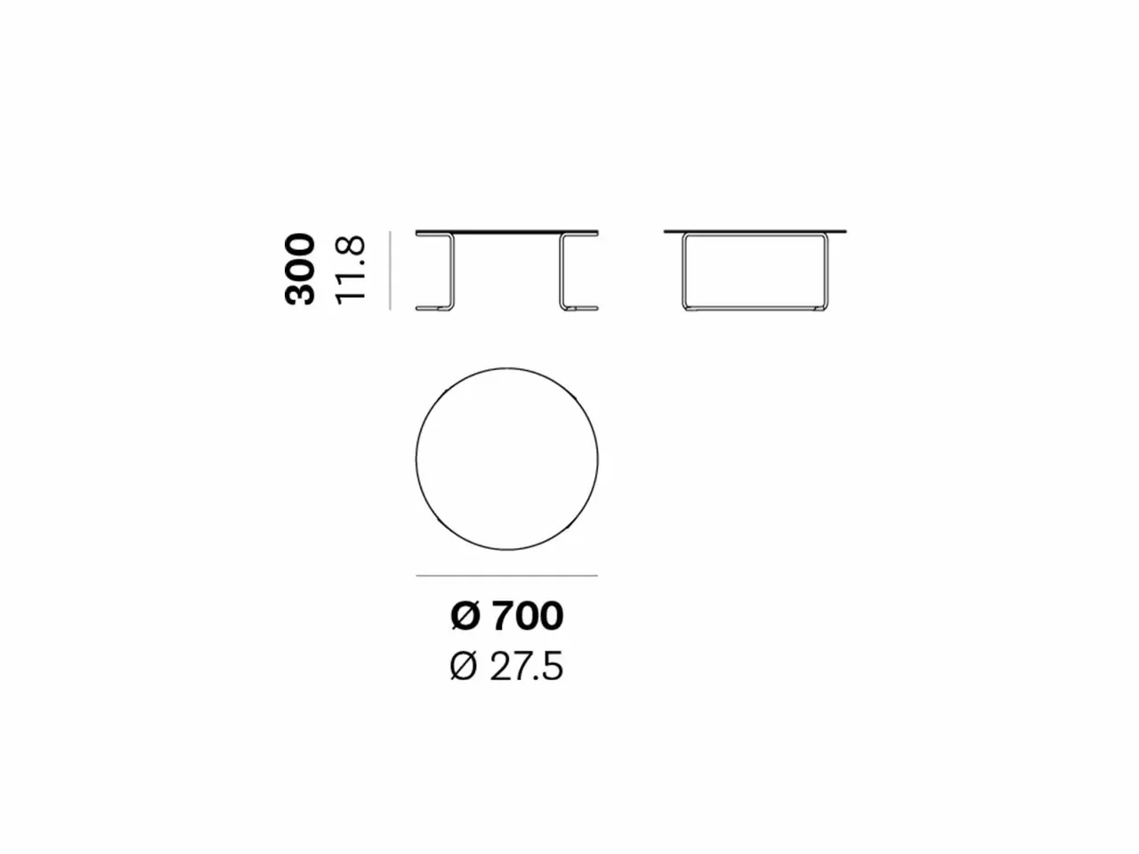 Tavolino Circuit 70x30 con ripiano in lamiera - 1
