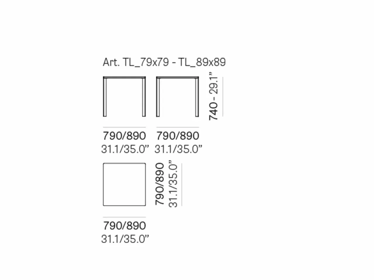 Tavolo Logico 90x90 - Ripiano in Vetro - 1