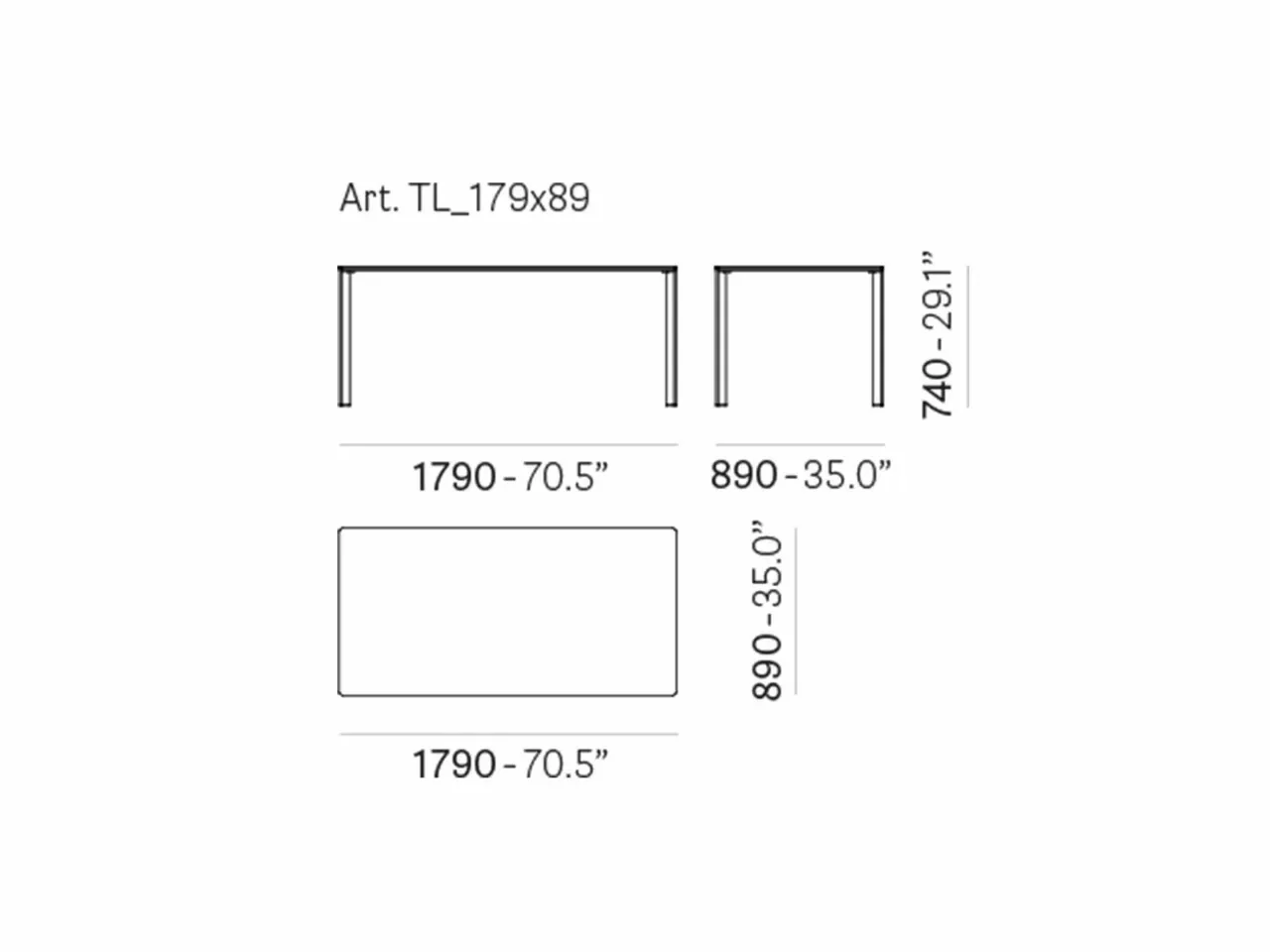 Tavolo Logico 180x90 - Ripiano in Vetro - 1