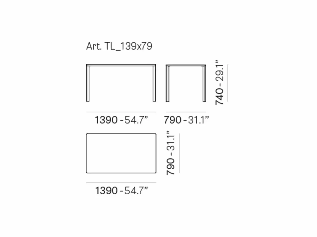 Tavolo Logico 139x79 - 1