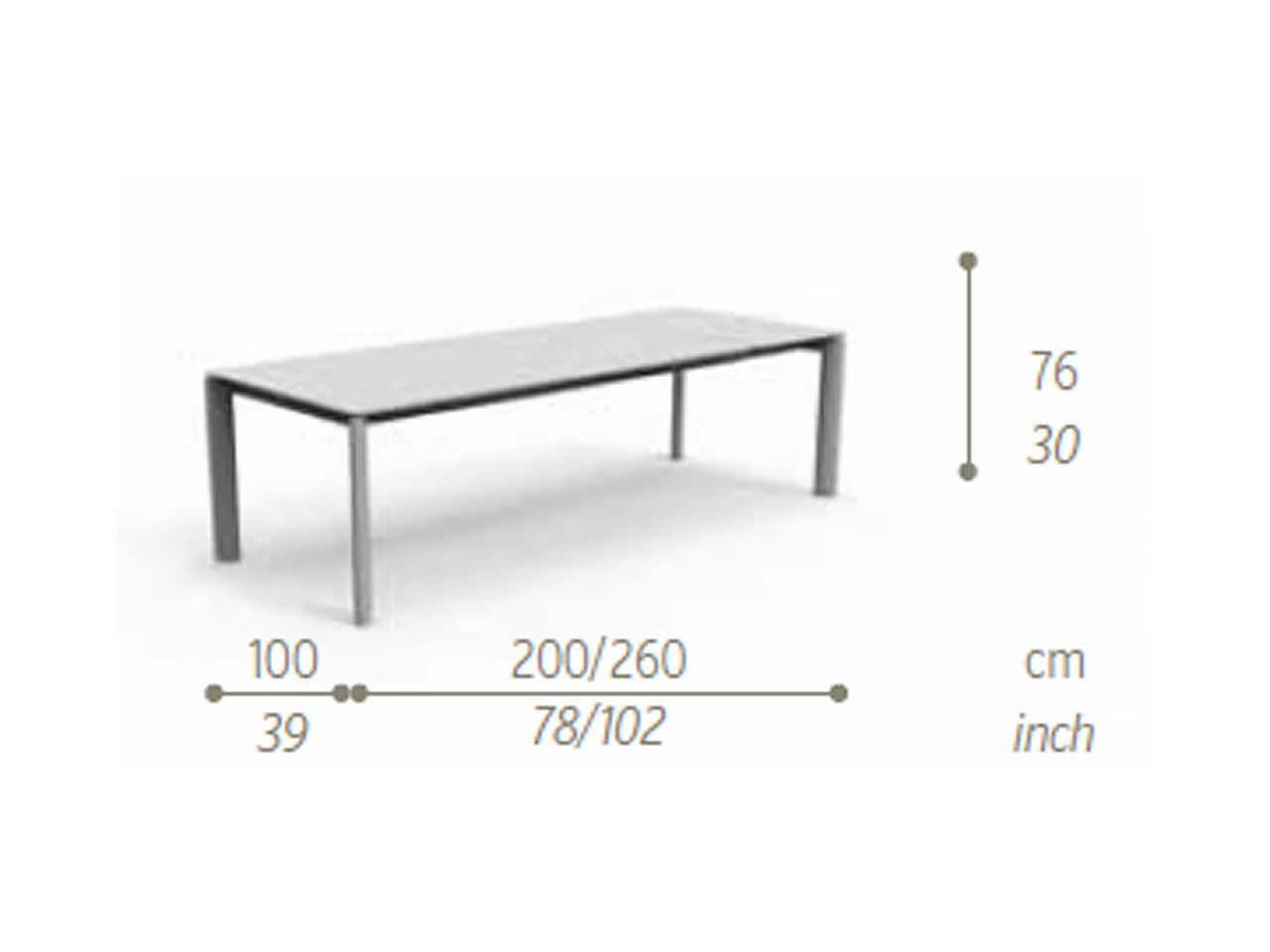 Tavolo allungabile Milo 200/260 - 1