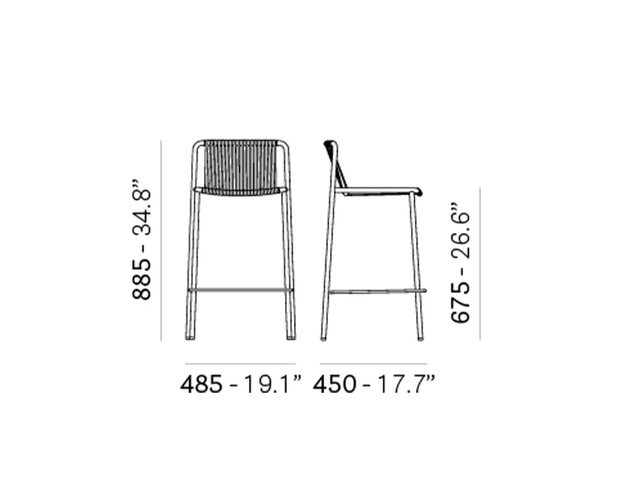 Sgabello Tribeca 3667 - 1