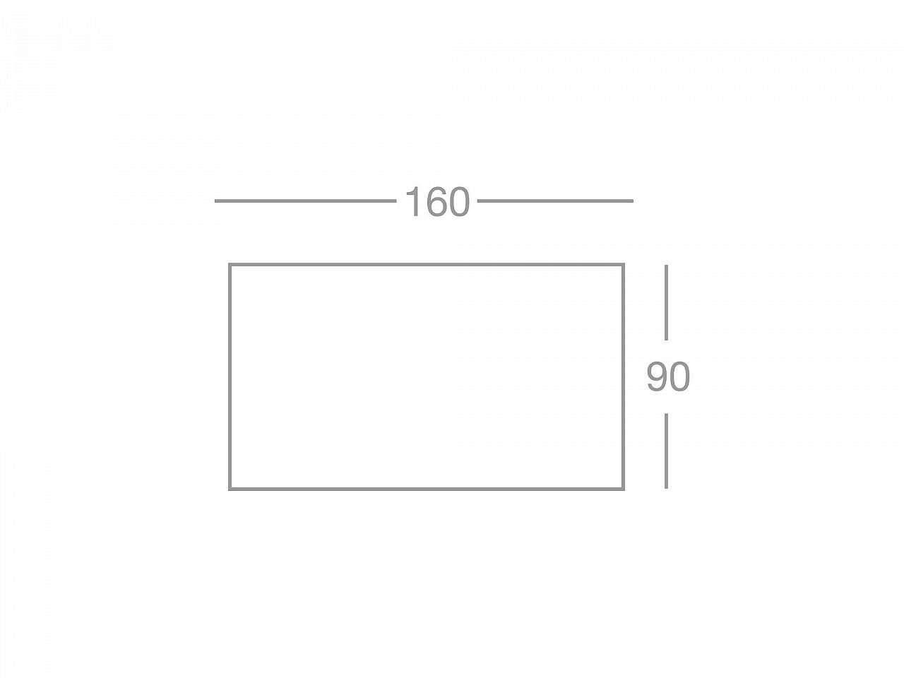 Piano rettangolare 160x90 Tavolo Metropolis - 1