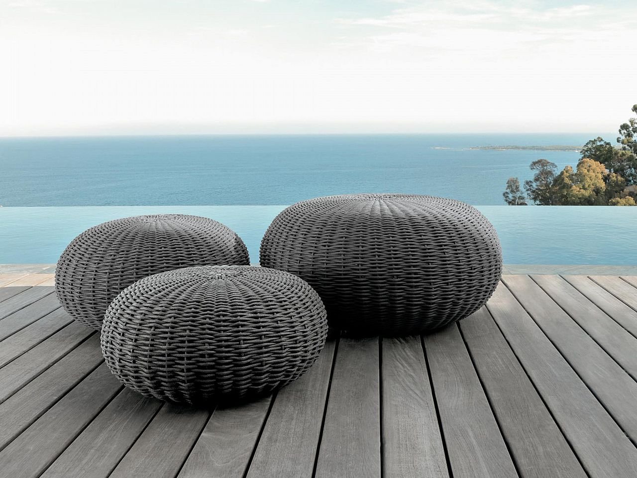 Pouf sacco Jackie medio poggiapiedi divano relax design Talenti