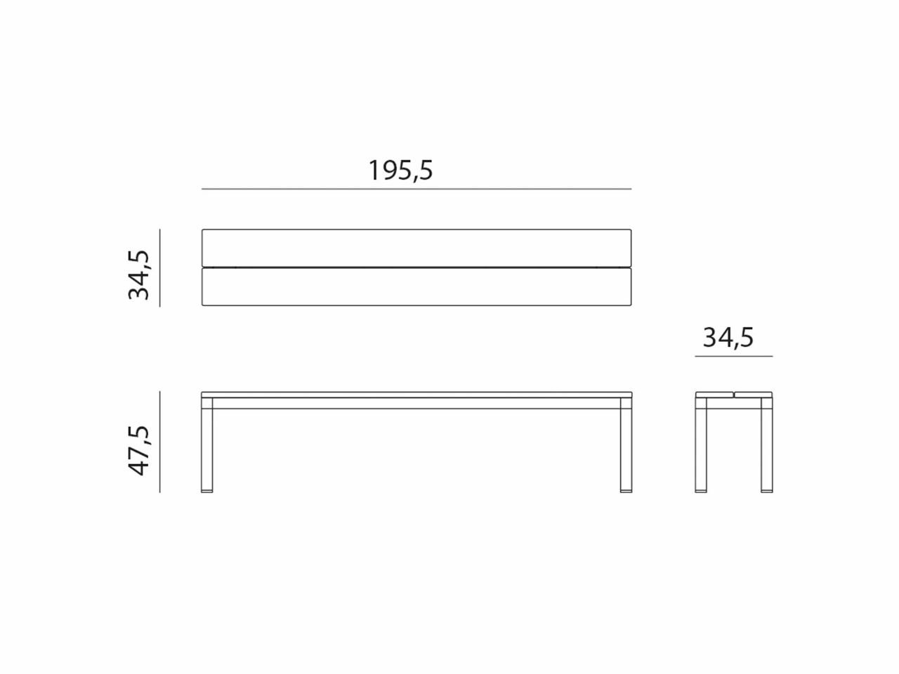 Rio Bench Alu - 1