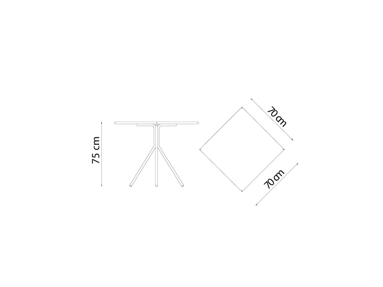 Tavolino Rick 70x70 - 1