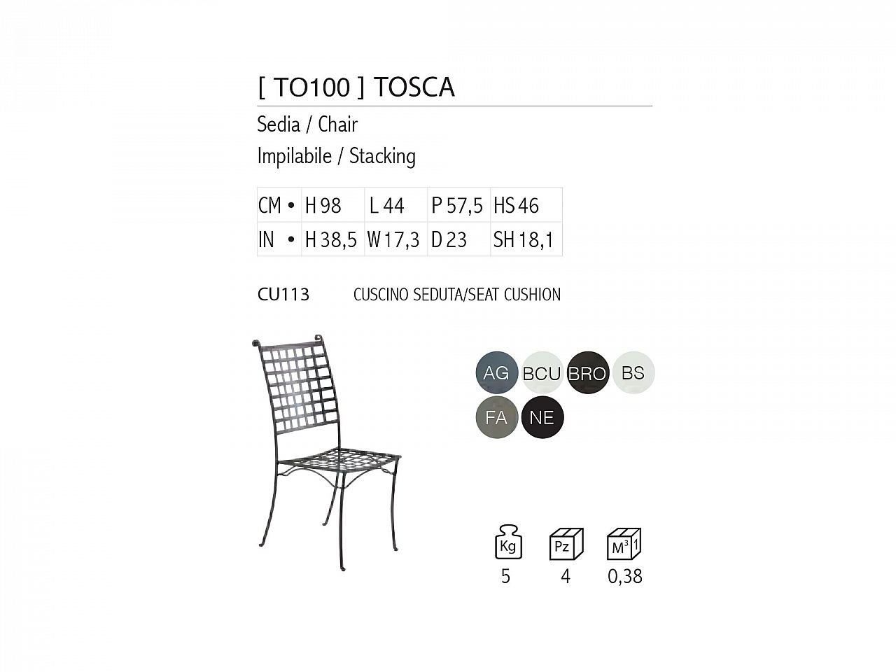 Sedia Tosca - 1