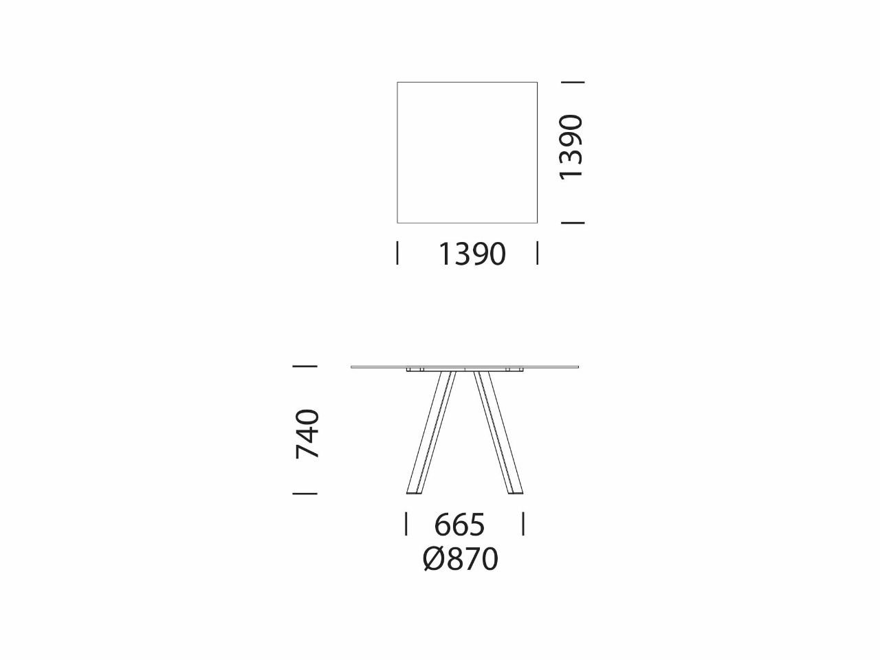 Arki-Table - Outdoor 139x139 - 1