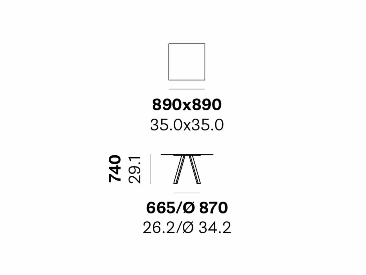 Arki-Table - Ark5 89x89 - 1