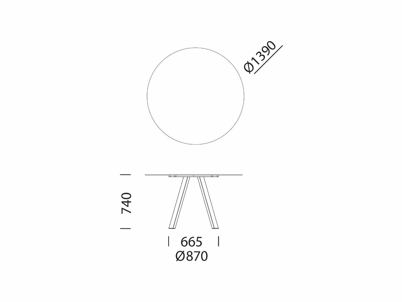 Arki-Table - Outdoor Tondo DM139 - 1