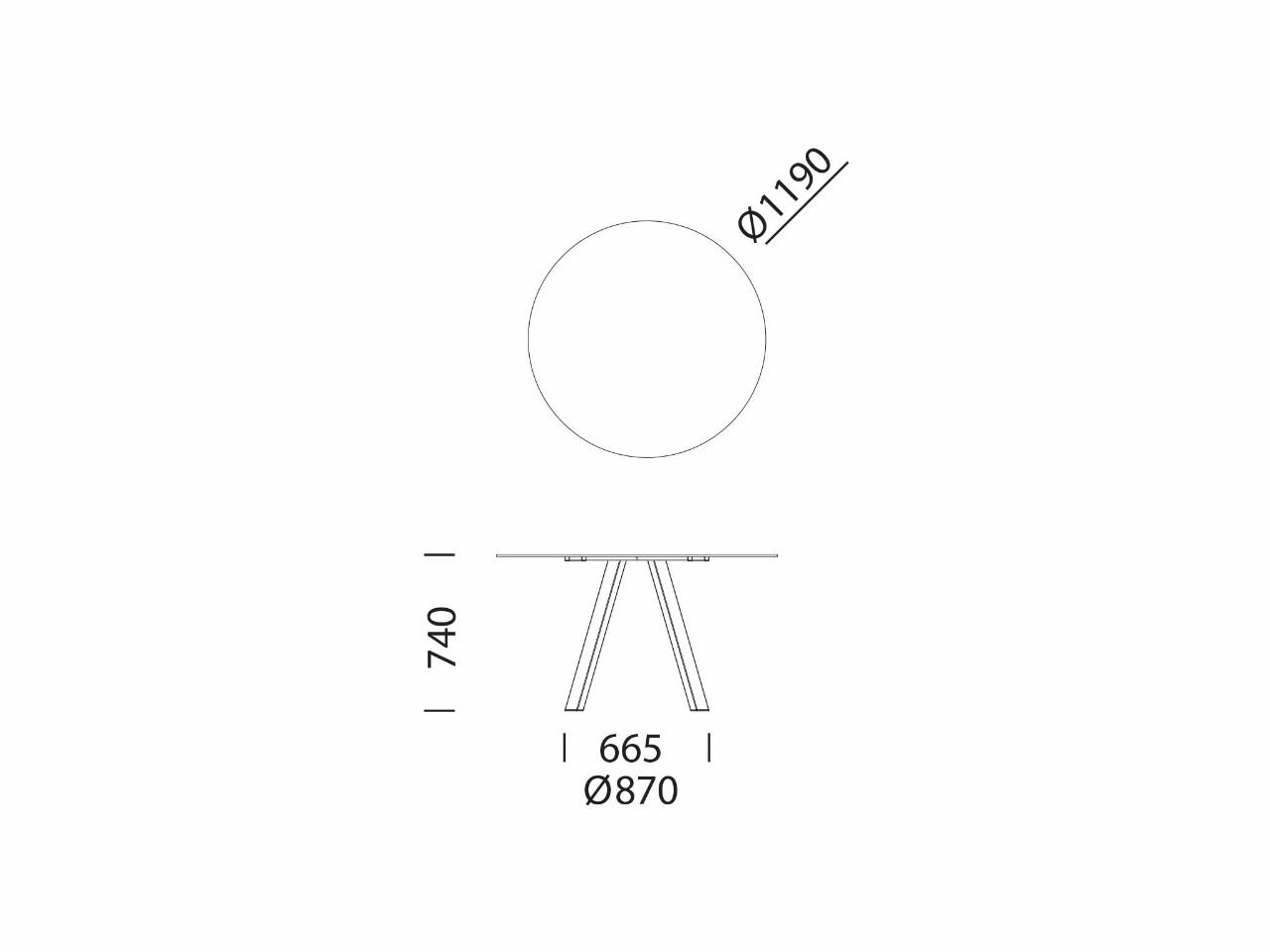 Arki-Table - Ark5 Tondo DM119 - Anti UV - 1