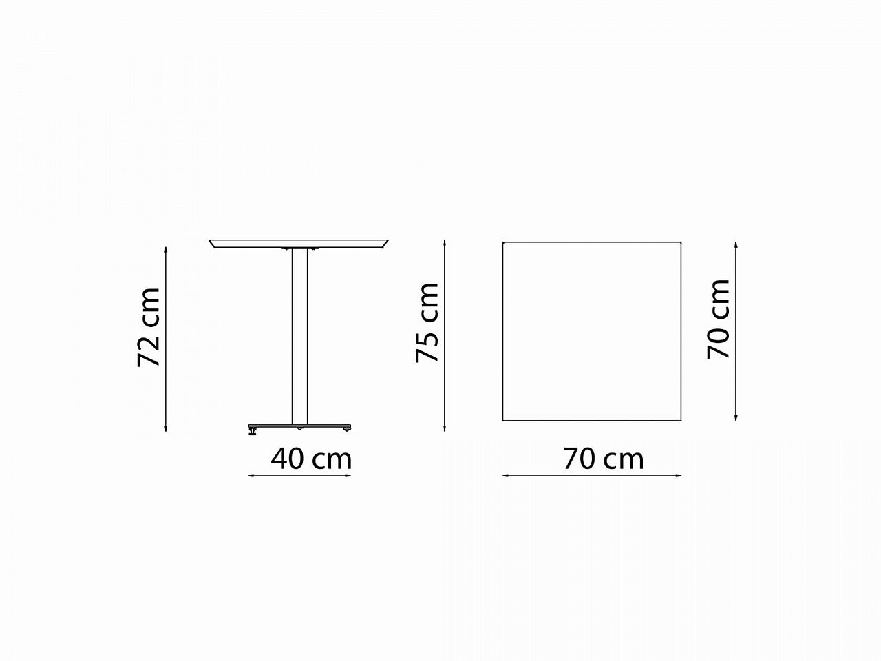 Tavolo Mogan 70x70 - 2