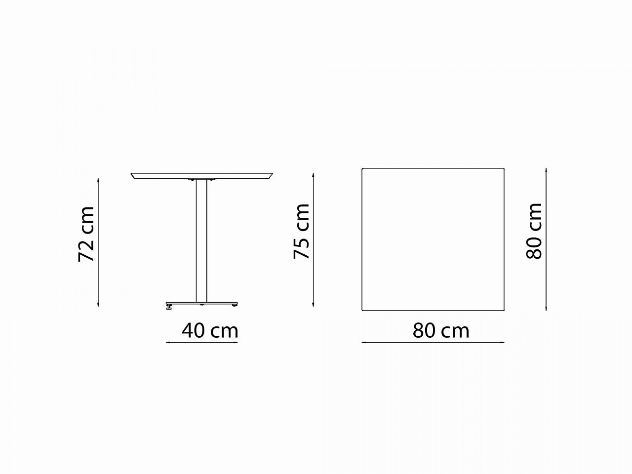 Tavolo Mogan 80x80 - 2