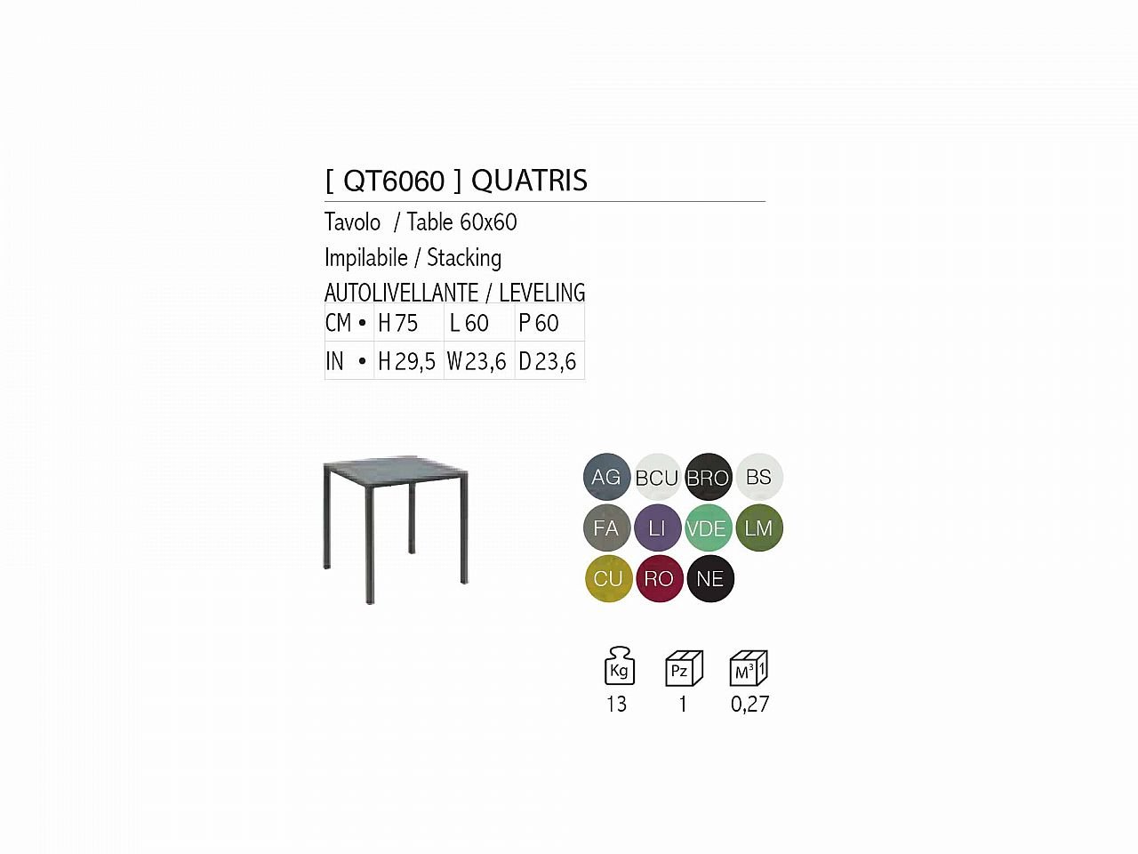 Tavolo Quatris 60x60 - 1