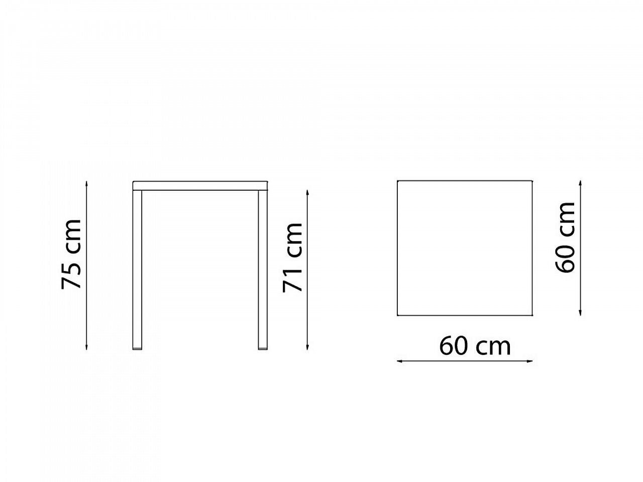 Tavolo Quatris 60x60 - 2