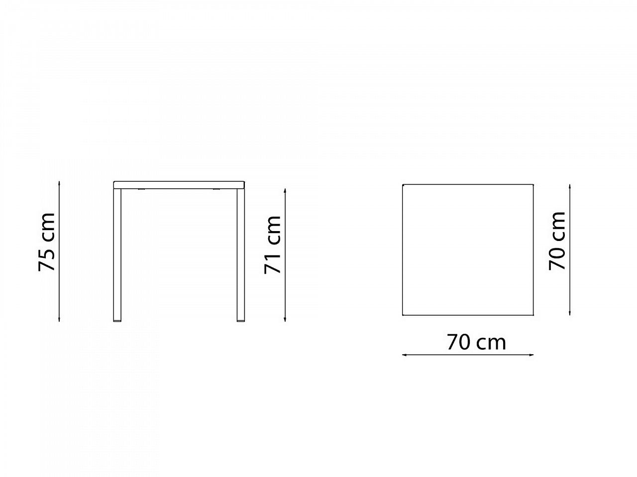 Tavolo Quatris 70x70 - 2