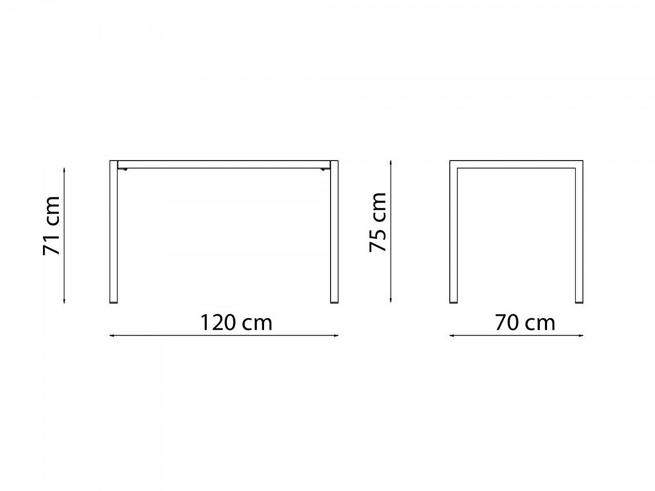 Tavolo Quatris 120x70 - 2