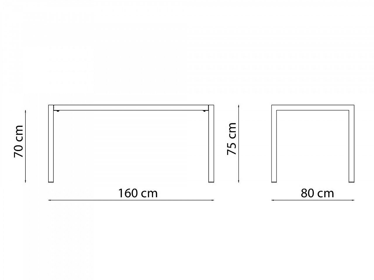 Tavolo Quatris 160x80 - 2