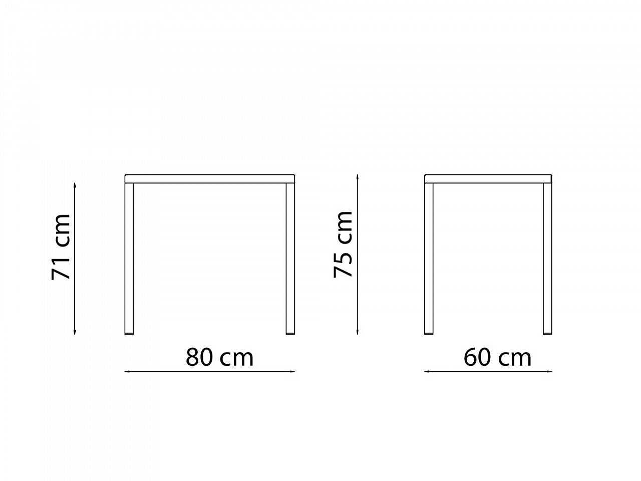 Tavolo Quatris 80x60 - 2