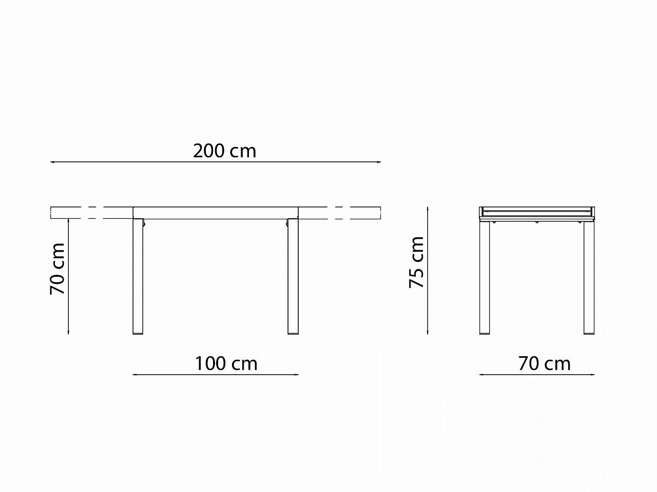 Tavolo allungabile Sofy 100/200 - 1