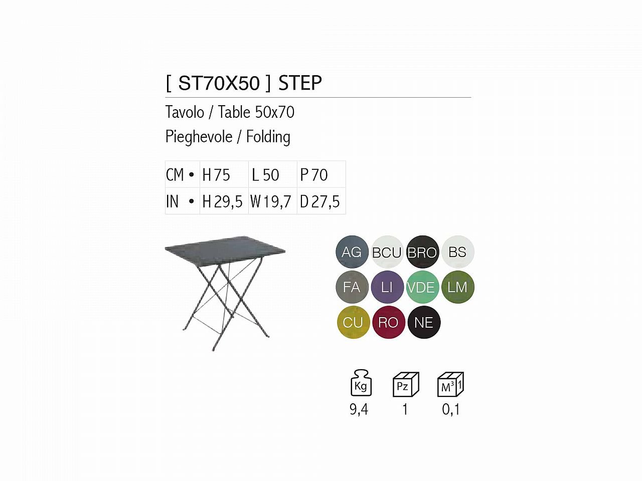 Tavolo Step 70x50 - 1